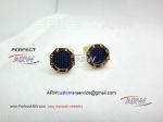 Perfect Replica Buy Wholesale Audemars Piguet Blue Face Gold Cufflinks Royal Oak Mens